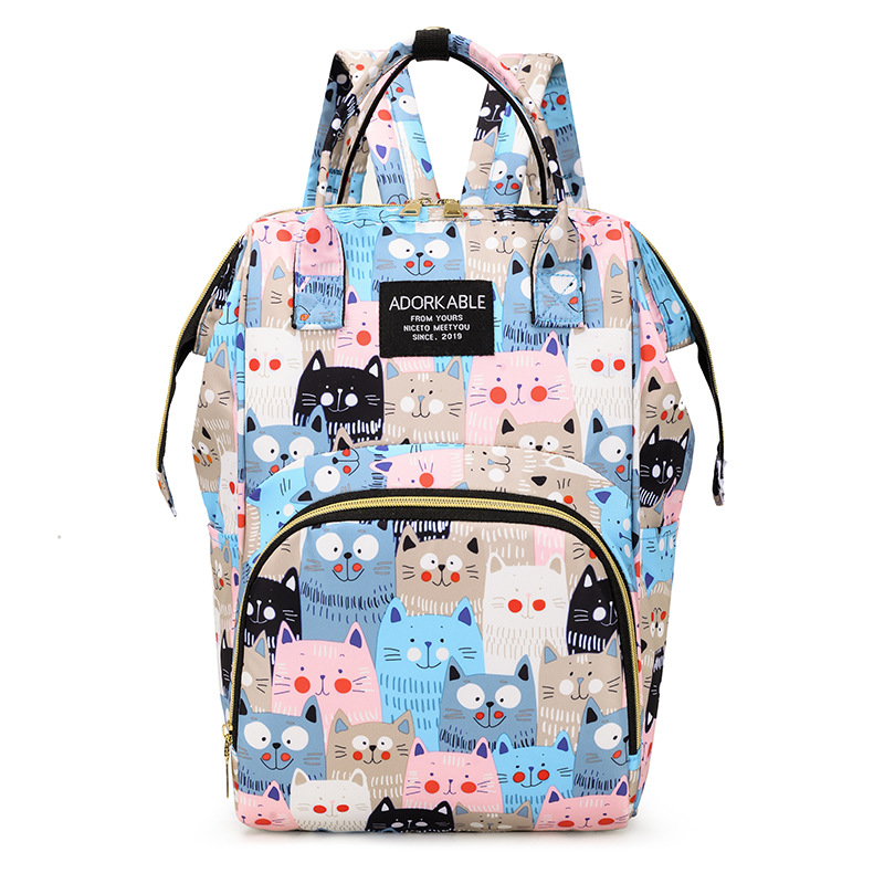 2023 new Korean portable mummy bag large capacity nylon casual mother bag light shoulder baby bag wholesale