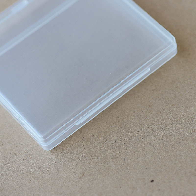 Plastic Box Double Eyelid Sticker with Slot Separated Storage PP Box White Flip Transparent Drop-Resistant Beauty Makeup Storage Tool