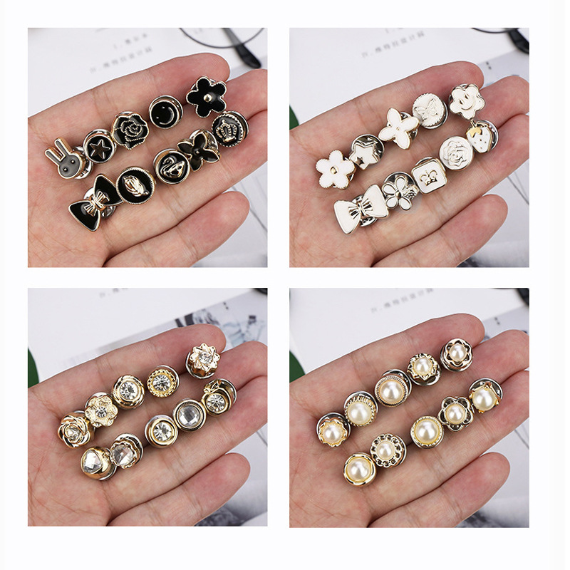 Anti-glare buckle detachable adjustable nail-Free button sweater shirt bubble seam-free invisible jewelry buttons