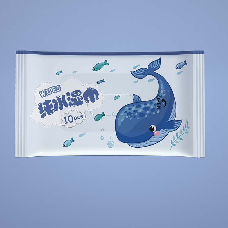 10 pumping baby wipes small bag at any time to carry hand mouth baby special portable disposable wipes factory wholesale