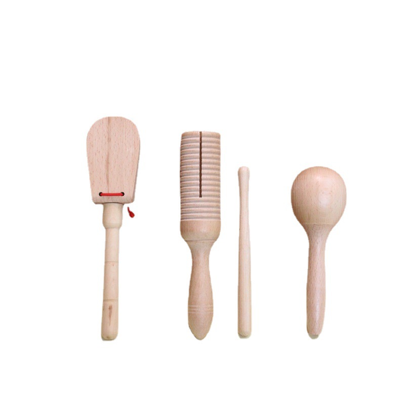 Wooden Orff Wooden Instrument Set Children Percussion Kindergarten Baby Music Early Teaching Aids