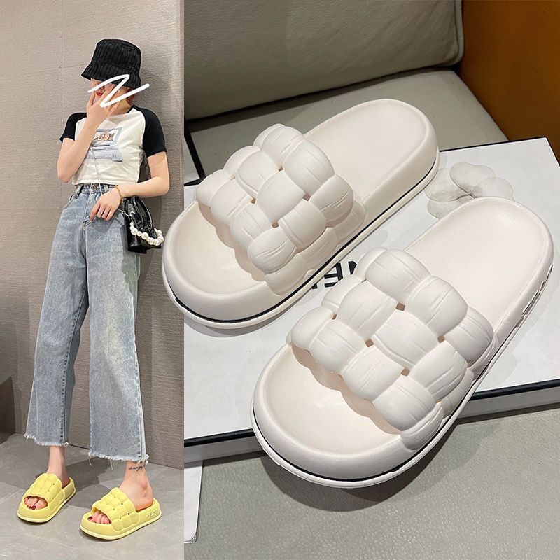2023 New Slippers Women's Summer Thick Sole Super Soft Feeling Home Non-slip Inside and Outside Wear Women's Slippers Wholesale