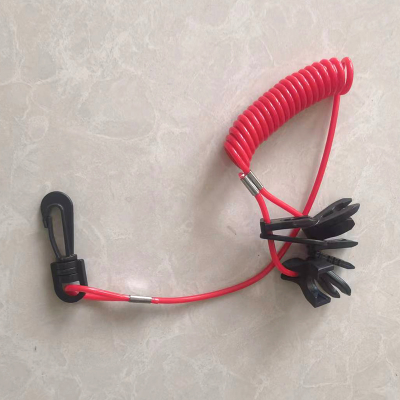 Factory supply red motor boat flameout rope yacht key spring rope motorcycle outboard machine accessories flameout rope
