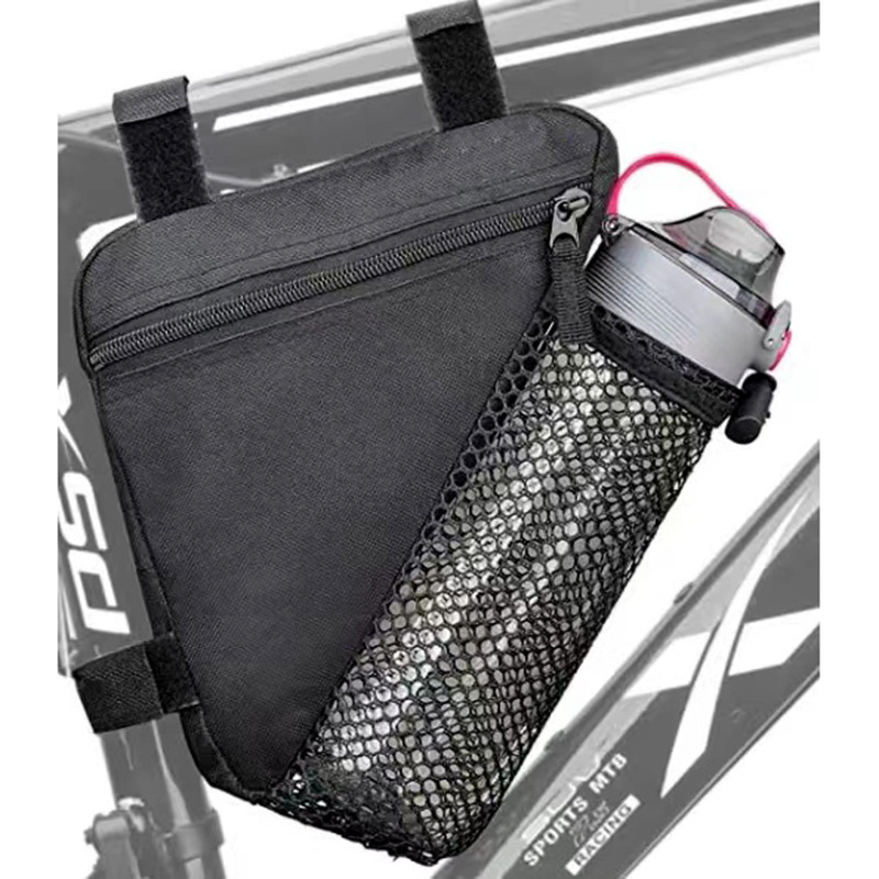 Bicycle Triangle Bag Riding Accessories Bicycle Bag Mountain Bike Front Bag Upper Tube Bag Crossbar Water Cup Pot Bag