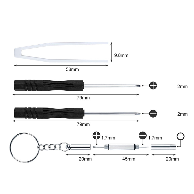 Screw Glasses Frame Repair Kit Tool Box Glasses Anti-slip Sleeve Ear Hook Glasses Accessories