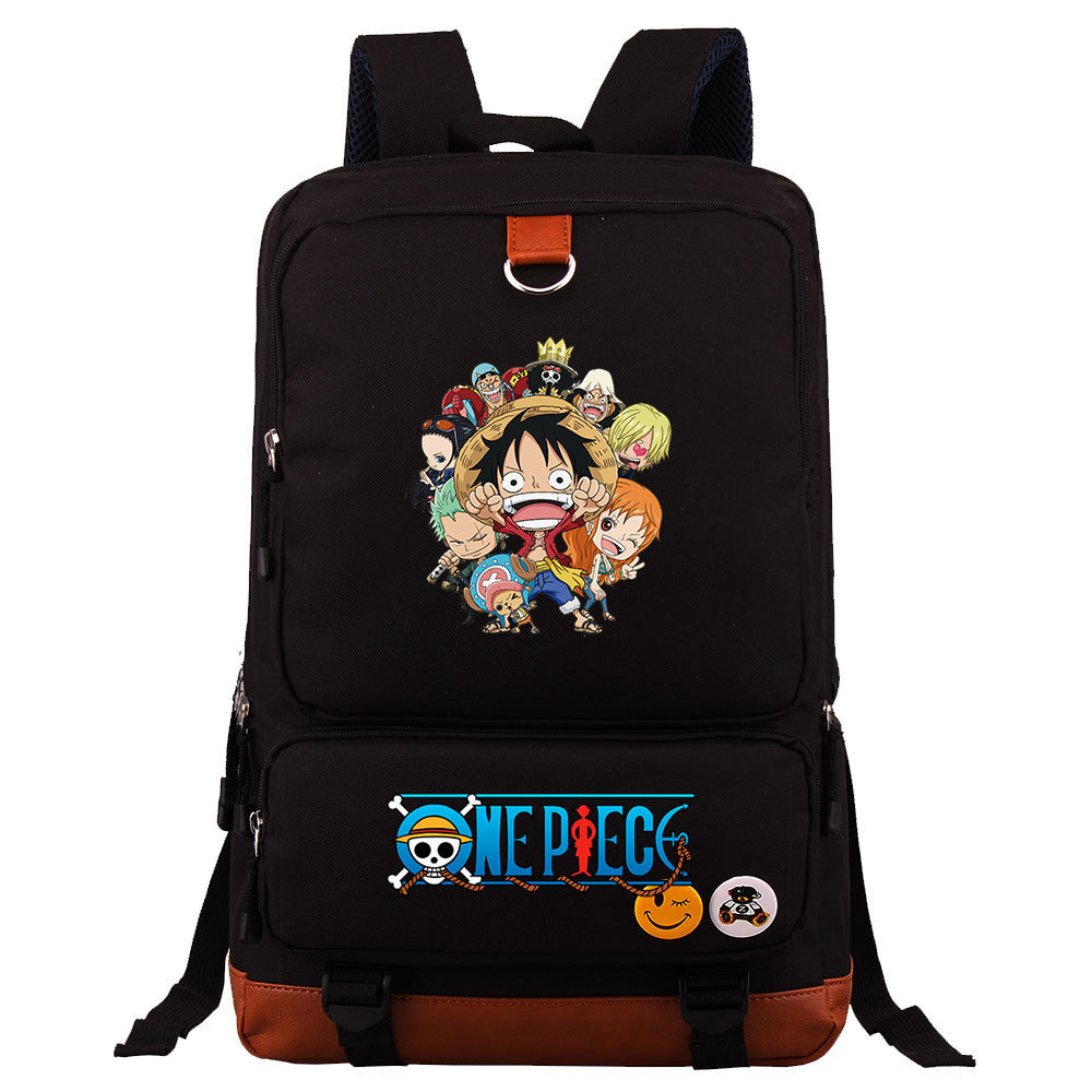 Cartoon one piece Luffy printed Youth student schoolbag large capacity Travel Bag Men's and women's backpack