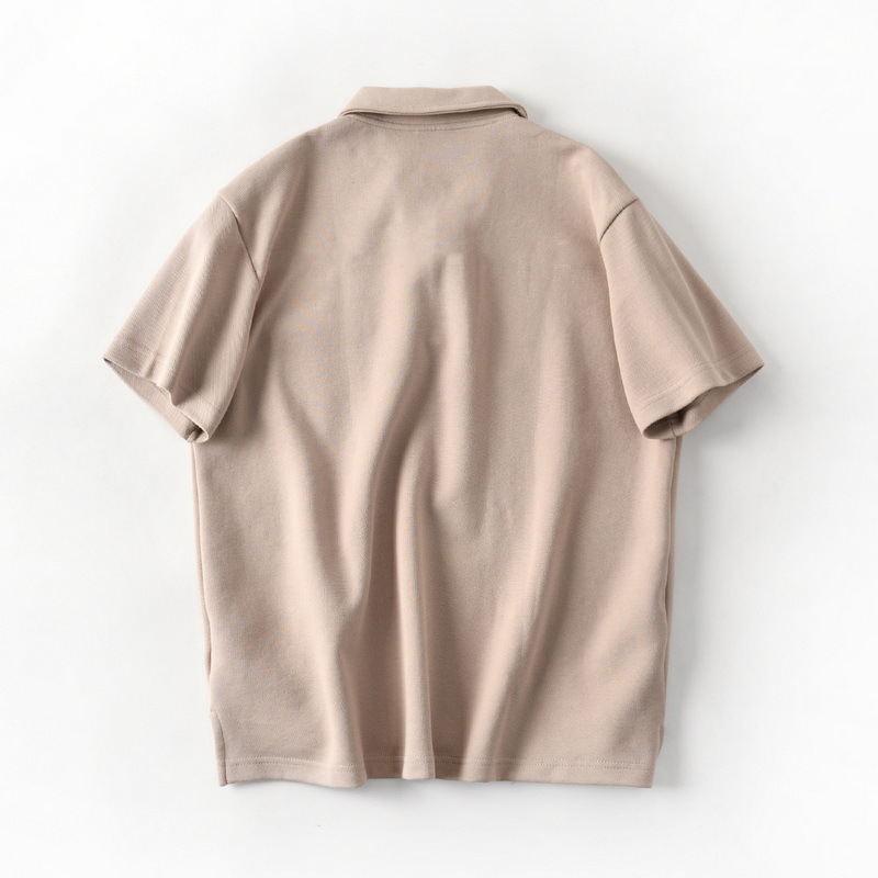 Japanese CITY BOY Gallery 300G Thickened Air Layer Pearl POLO Shirt FOG Color OVERSIZE Version