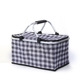 gray check picnic basket