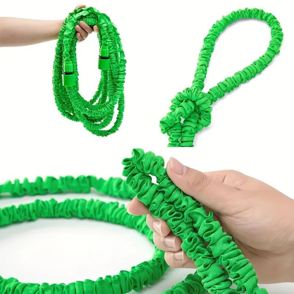 Watering flowers and car washing: garden hose telescopic water pipe high pressure water gun garden water pipe watering flower water gun