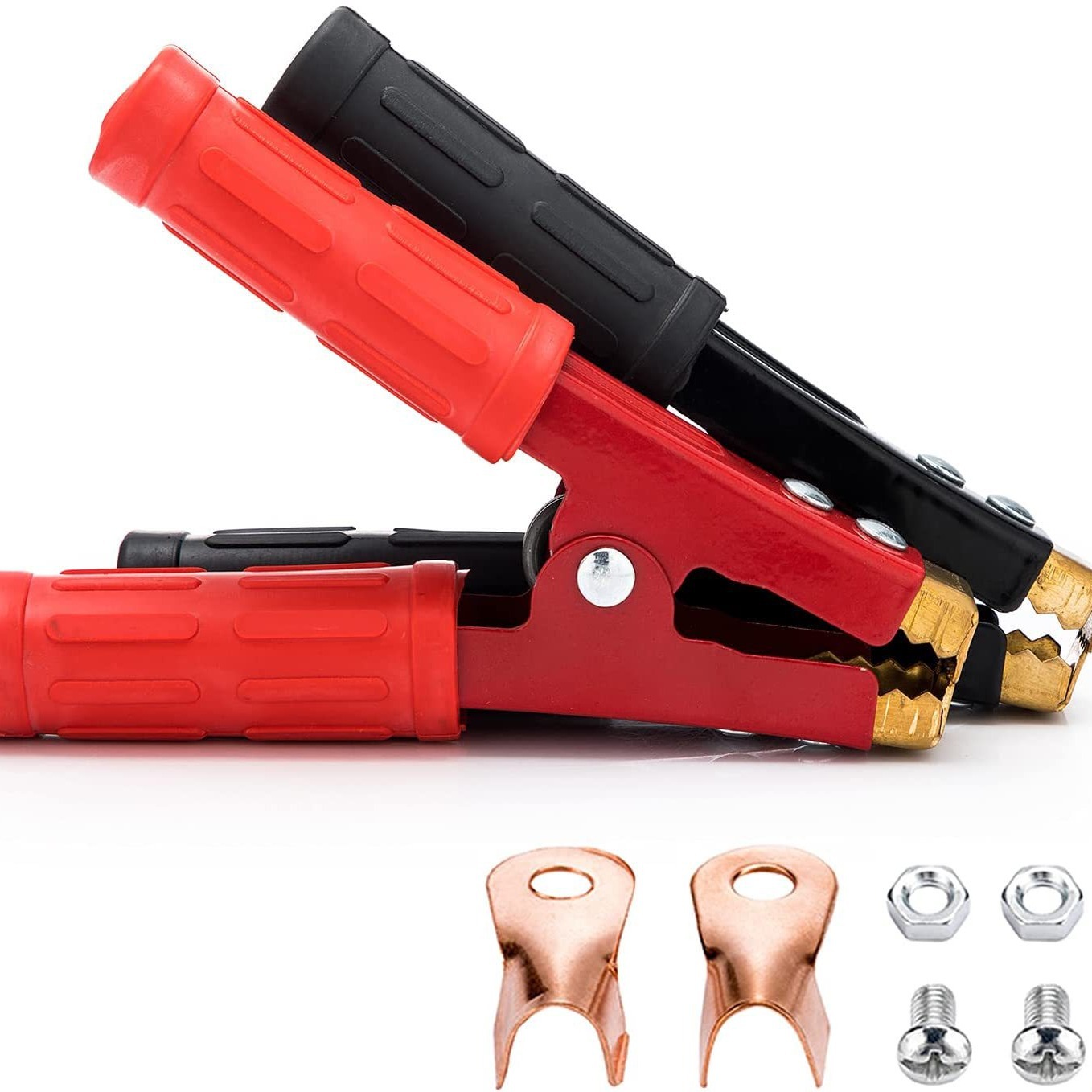Car pure copper crocodile clip wiring black red spray paint clip 1000A battery clip heavy jumper cable lifting clip