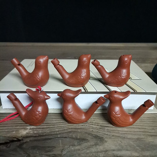 Ceramic Waterbird Purple Sand Music Whistle Souvenirs Tourist Attractions Children's Favorite Whistle No Lanyard Style