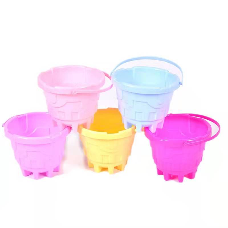Children's Beach Toy Plastic Bucket Large Single Bucket Baby Play Sand Beach Fish Thickened Large Castle Bucket