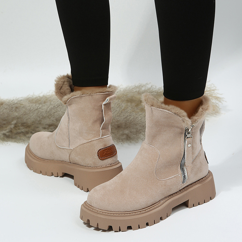 Snow boots Women's 2022 Winter new velvet women's shoes warm boots AliExpress cross-border cotton shoes large size women's boots