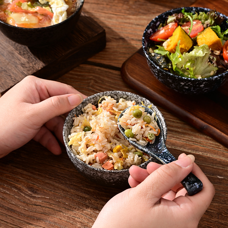 Wholesale Japanese Bowl Rice Bowl Small Bowl Ceramic Bowl Japanese Tableware Soup Bowl Household Dessert Bowl Vintage Tableware Rice Bowl