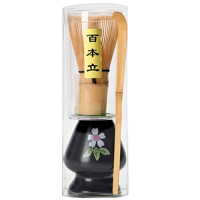 Three-piece set of tea tools for matcha tea brush suit tea tool accessories for Japanese tea holder