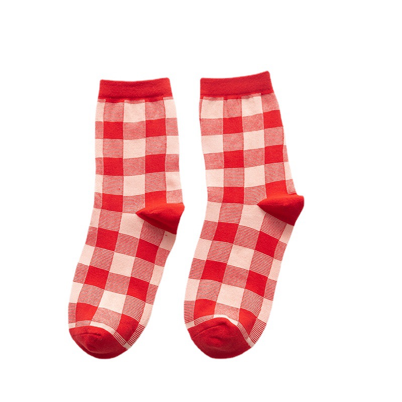 Benmingnian Socks Women's Mid-size Socks Red Socks Autumn and Winter Ins Tide Year of the Snake Snake Couple Red Socks