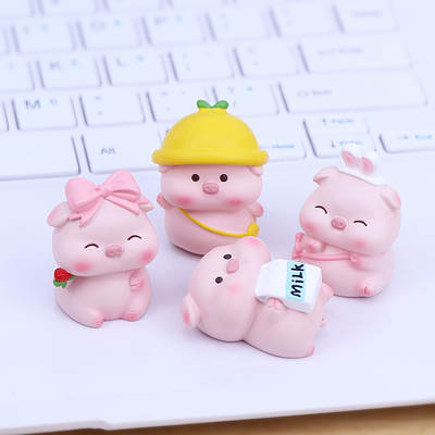 Internet Celebrant Mini Piggy Office Desktop Decoration Small Ornaments Creative Car Car Console Car Interior Supplies