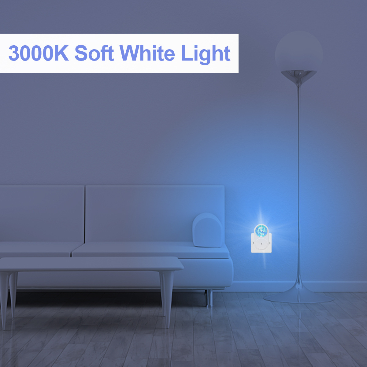 New intelligent LED light control night light RGB colorful atmosphere light baby room sleeping light bedroom corridor convenient light