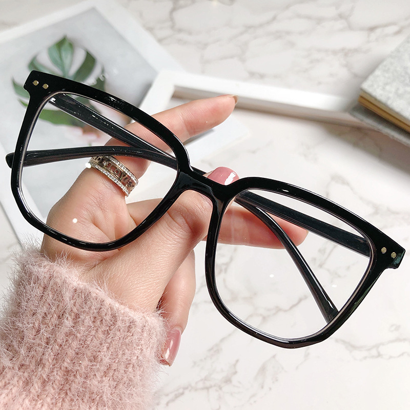 2023 new anti-blue light glasses female Korean style plain student glasses frame male generation finished myopia glasses