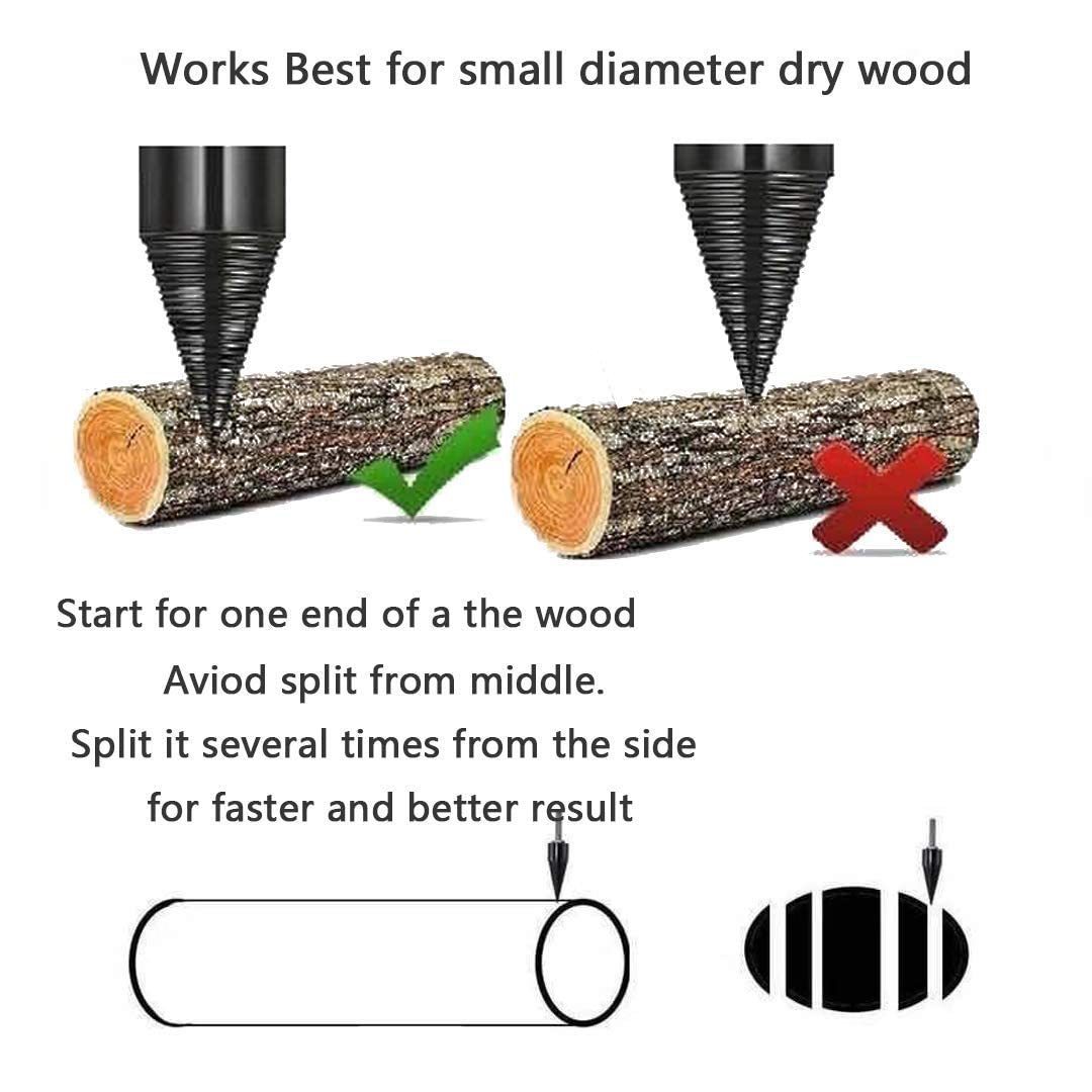 Wood splitting artifact electric hammer electric drill household wood splitting labor-saving wood breaking tool electric split cone wood splitting machine drill bit rural