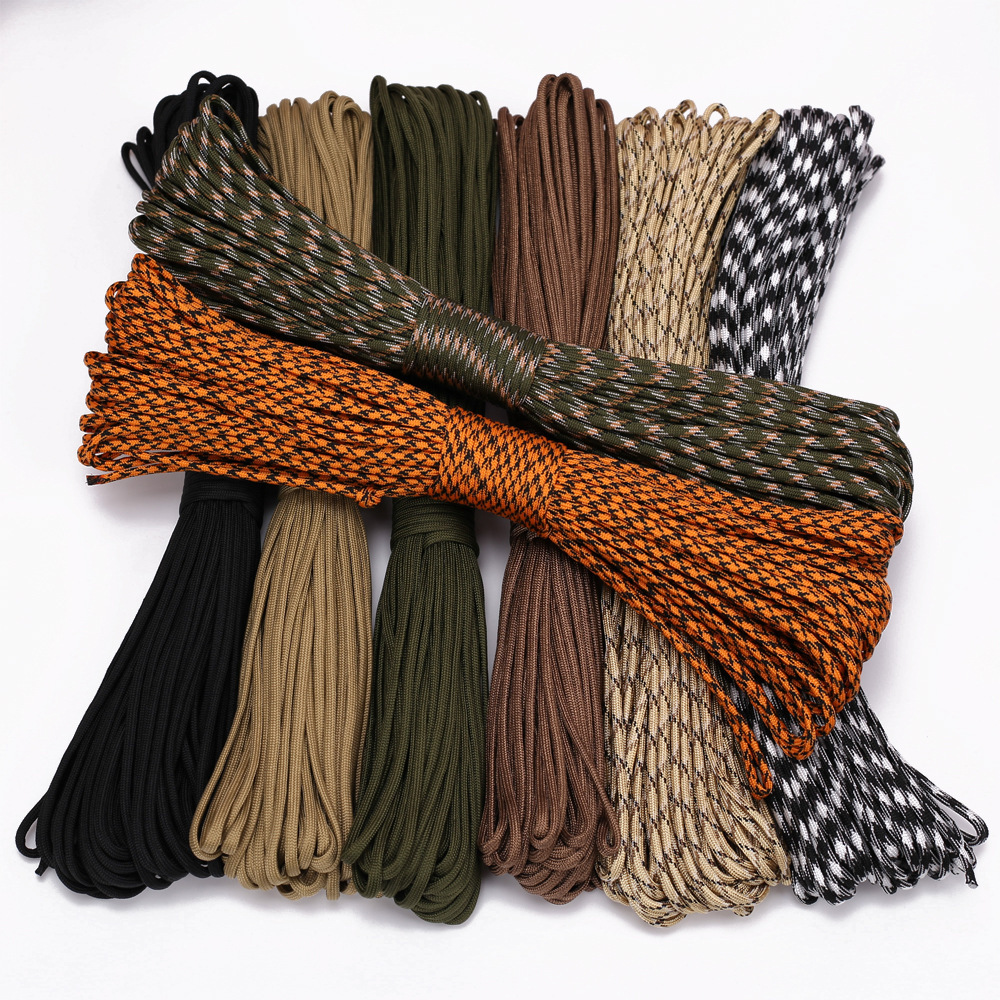 7 Core 4mm Umbrella Rope Jewelry Braided Rope Multifunctional Mountaineering Paratroopers Traction Rope Escape Lifesaving Equipment Safety Umbrella Rope