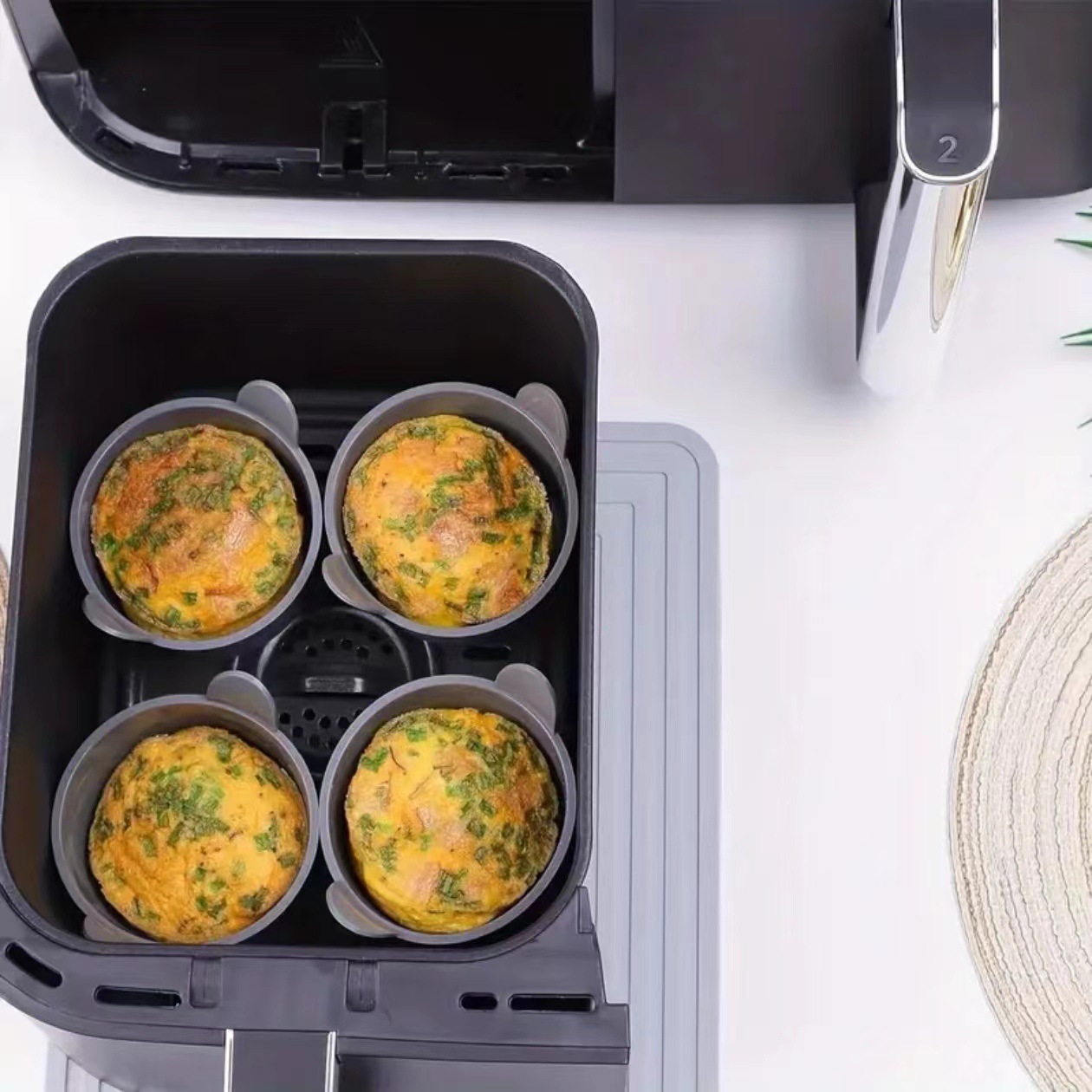 Cross-border new Ninja DZ201 Foodi air fryer silicone bowl Egg boiling mold Egg Poacher