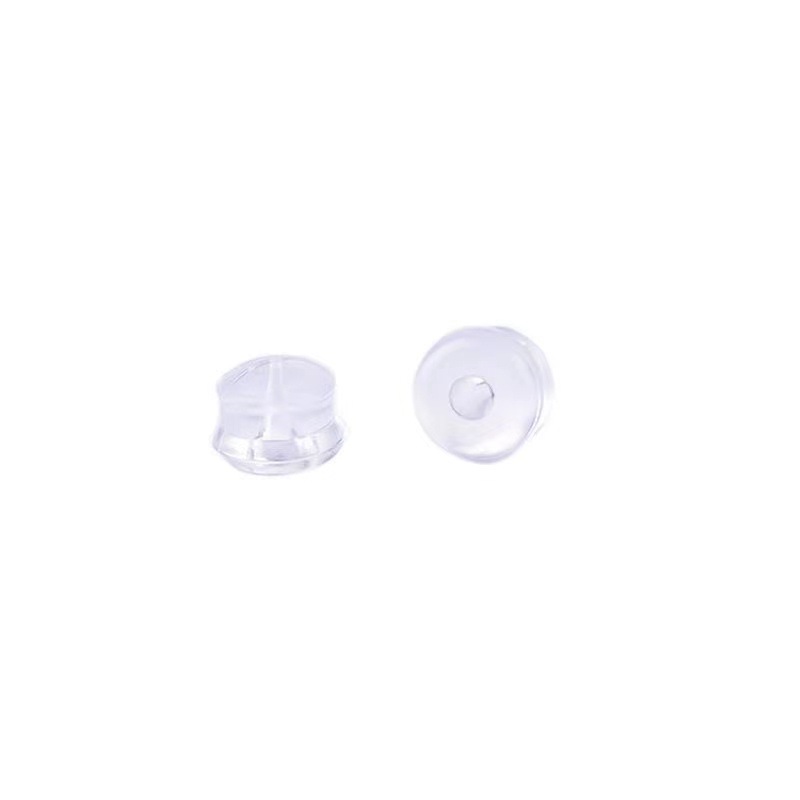 Transparent plastic hamburger ear plug anti-drop earring plug earcap environmental protection anti-allergic ear pressure diy earrings accessories