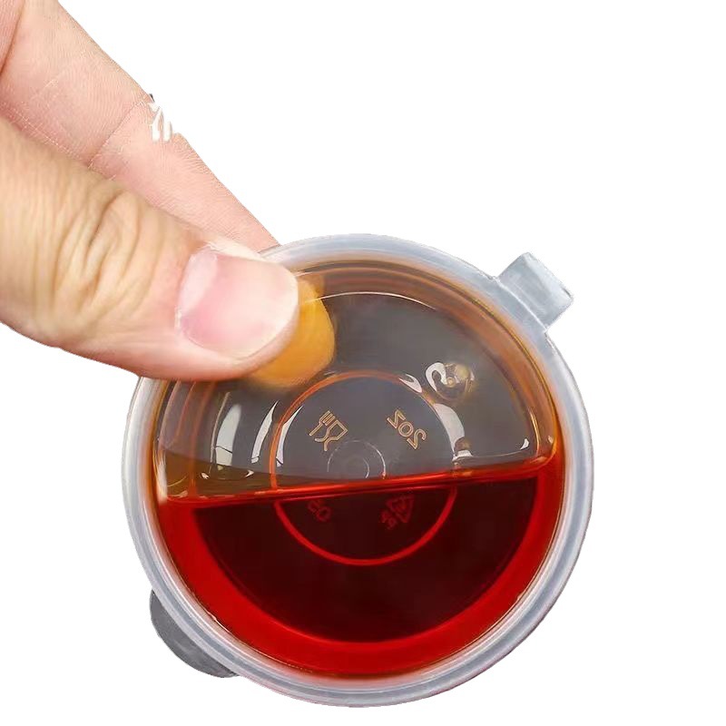 Disposable Sauce Box Dip Pepper Oil Seasoning Box Siamese Small Sauce Cup Side Dishes Box Sealed Ingredients Package Box