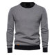 Knitted Top Men's Foreign Trade Base Autumn and Winter Men's Crewneck Men's Personalized Men's Pullover Warm