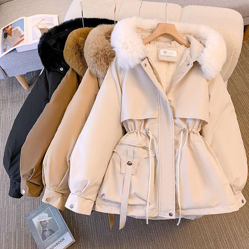 Parker Clothing Women's Short Small 2023 New Korean Style Loose Thickened Cotton-padded Jacket Winter Cotton-padded Coat Coat