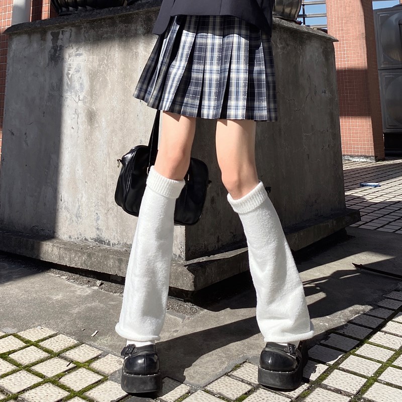 Șosete stivuite tricotate Yavin, de lungime medie, pentru studente japoneze, JK, pentru fete fierbinți, cu model trompetă_voghion.com