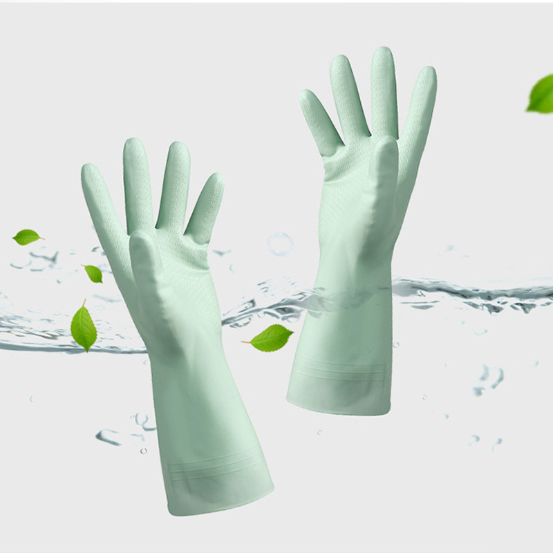 Dishwashing gloves women waterproof rubber latex thin kitchen durable laundry clothes rubber plastic cleaning household T