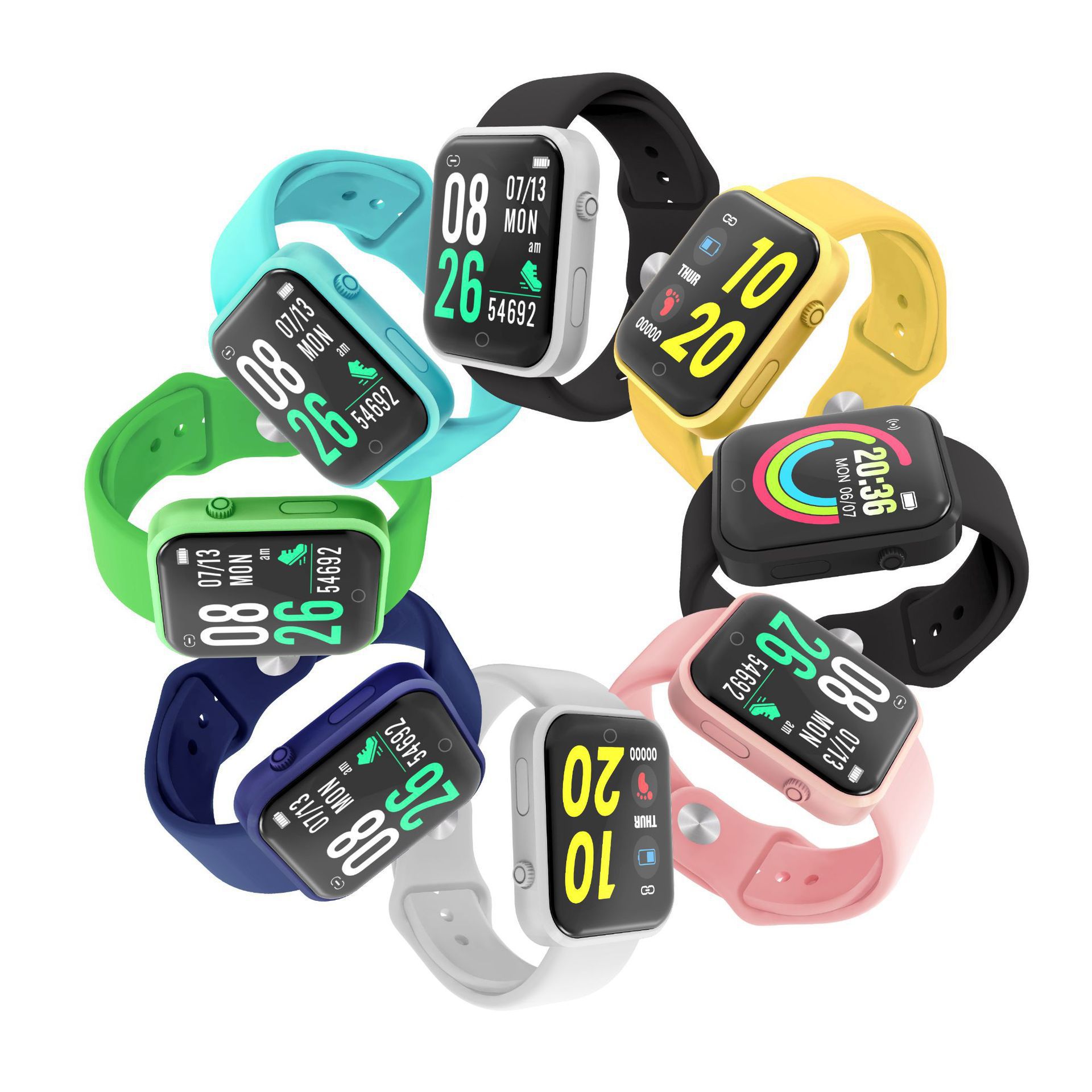 New T500 PRO smart bracelet motion detection heart rate blood pressure bluetooth watch step message reminder gift