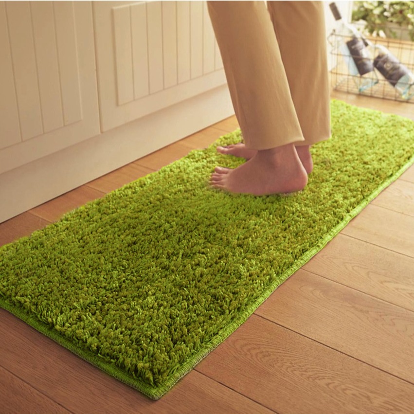 Plush Entry Kitchen Bathroom Door Non-slip Mat Door Mat Long Bedroom Carpet Bedside Blanket Foot Mat