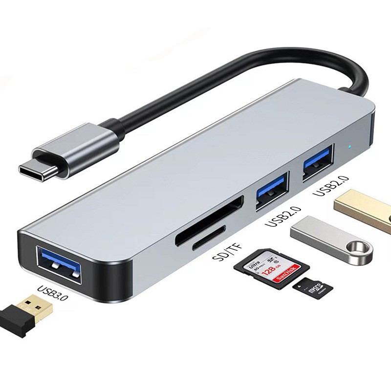 Cross-border one-to-four-port hub for ipad Apple laptop extension splitter usb hub