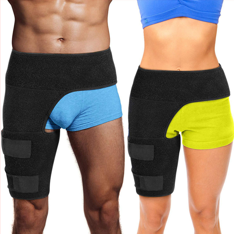 Cross-border fitness leg protector with groin anti-muscle strain hip protector with pressure thigh protector weightlifting sports protector
