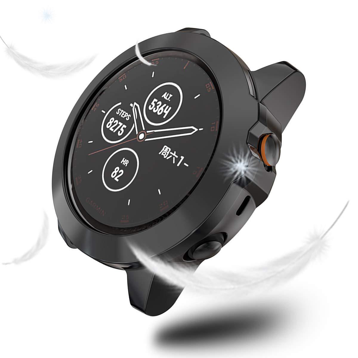 For Jiaming Garmin Fenix 5X watch protective case tpu electroplated watch hollow protective case