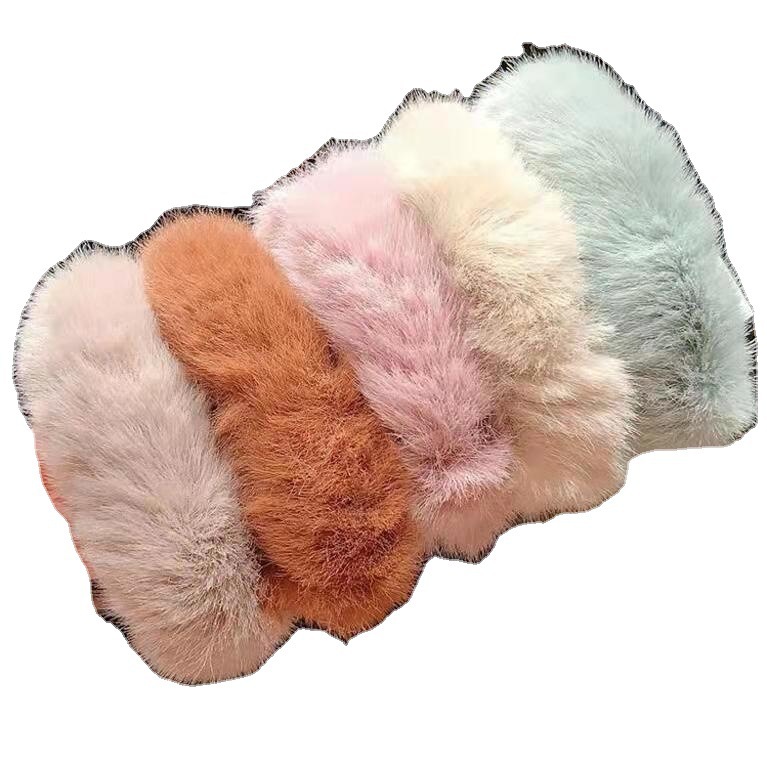 Plush hair ring color simple hair rope Korean hair accessories new plush rubber band hair Ring women's head accessories wholesale