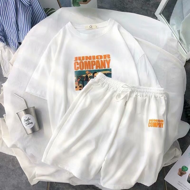 Summer Sports Running Casual Suit Men's Shorts Fashionable Brand Handsome Collocation Loose Short-sleeved T-shirt Men's Suit