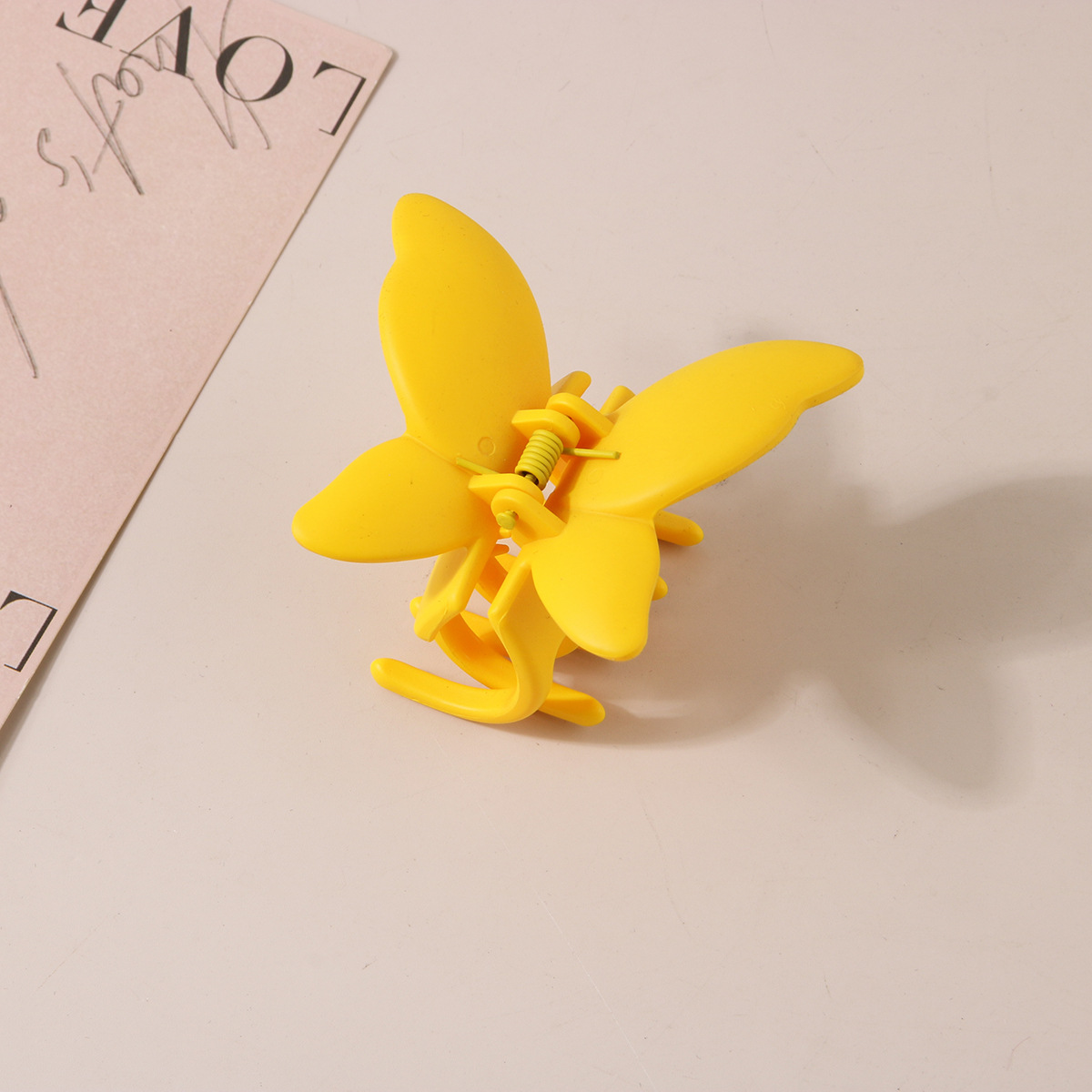 Nuovo fermaglio per capelli a forma di farfalla transfrontaliera, effetto vernice smerigliata, personalizzato, alla moda, con artiglio per la testa_voghion.com