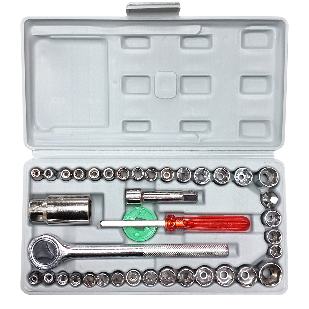 40-piece set of car, motorcycle, electric tricycle, repair tool, socket set, Wrench Set, multifunctional combination