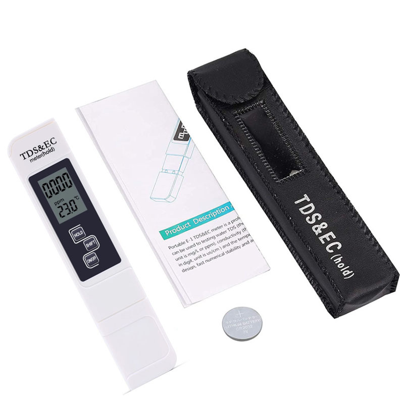 Tiktok hot-selling multifunctional water quality test pen backlight three-in-one tds Pen ec electric guide pen water quality test pen