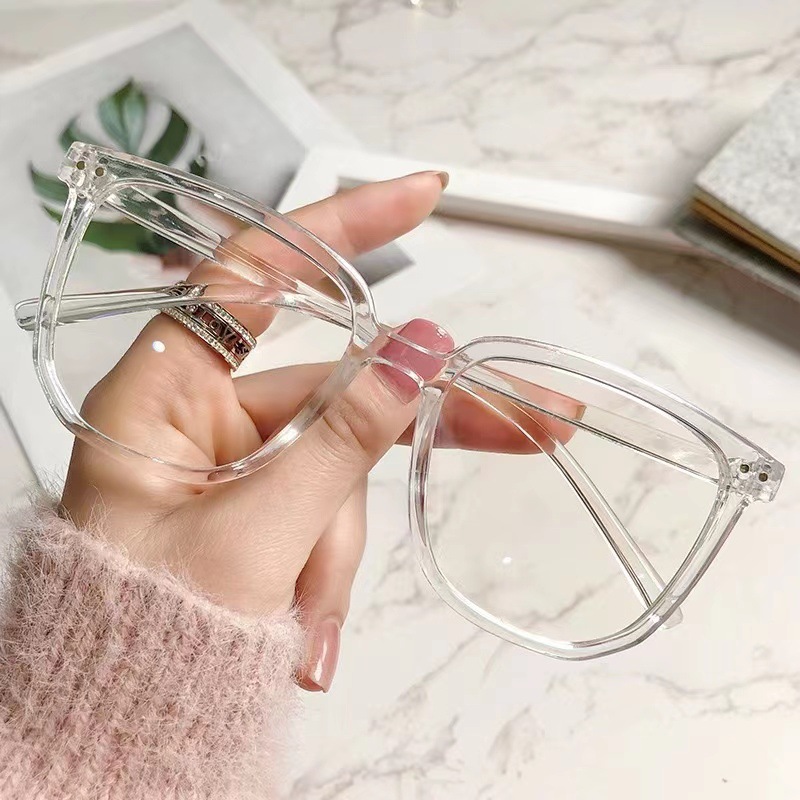 Glasses frame wholesale plain glasses anti-blue light myopia glasses finished products with degrees square glasses men and women same style in stock