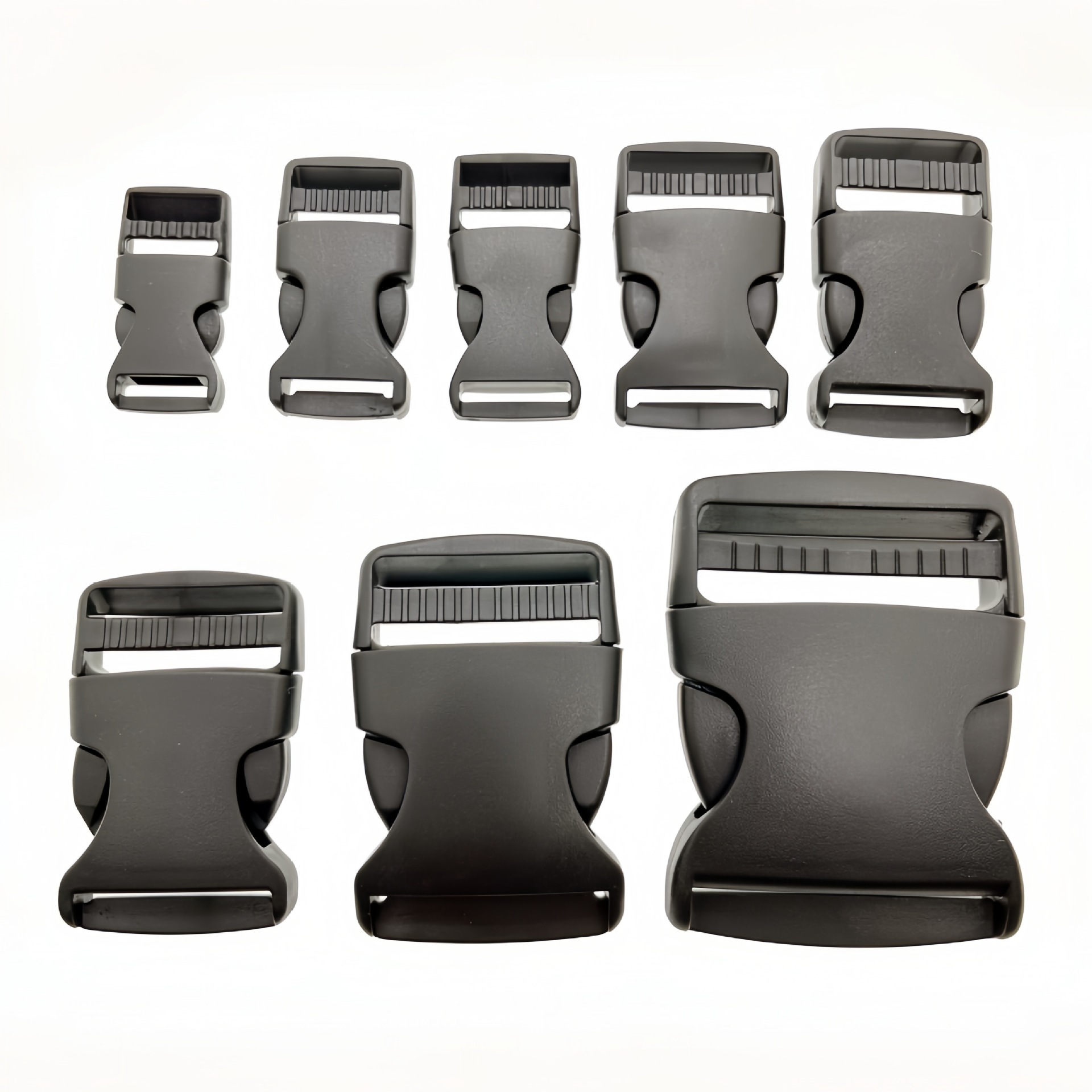 Factory direct luggage accessories plastic buckle 1-5cm plastic backpack buckle adjustment waist buckle spot supply