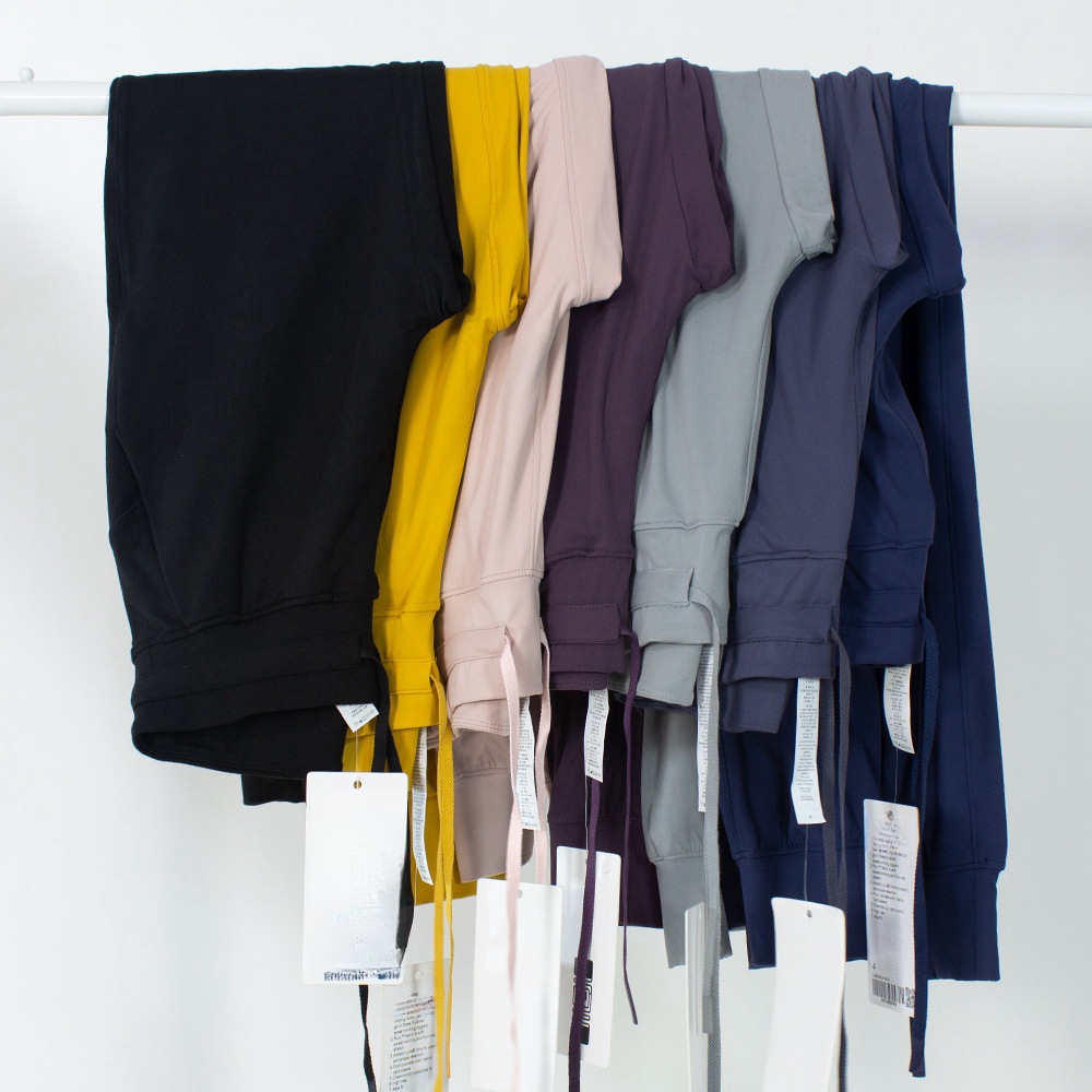 Spring and Autumn New Yoga Clothing Women's Drawstring Elastic High Waist Leg Jogging Pants Women's Sports Fitness Casual Trousers