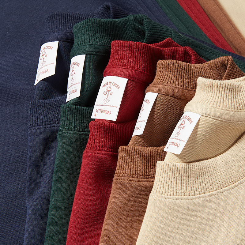 AG300 g Composite Milk Silk Crewneck Sweatshirt Custom Printing Loose Blank Light Plate Solid Color Men's and Women's Fashion Top