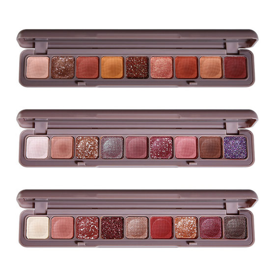 Ins keyboard fingertip nine color eye shadow wholesale matte pearlescent eye shadow box women waterproof earth color lazy eye shadow plate