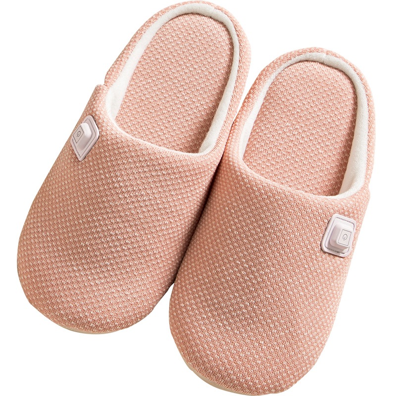 Winter new warm feet heating slippers Japanese-style home charging heating warm shoes non-slip cotton slippers wholesale electric heating shoes
