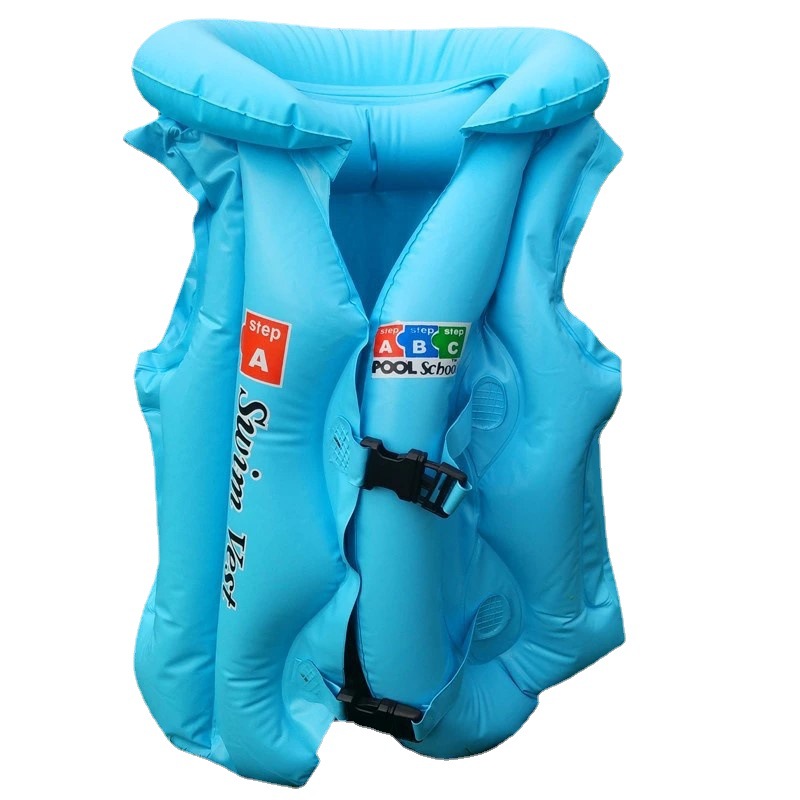 Factory spot supply pvc children's inflatable swimsuit inflatable ABC water buoyancy vest swimsuit