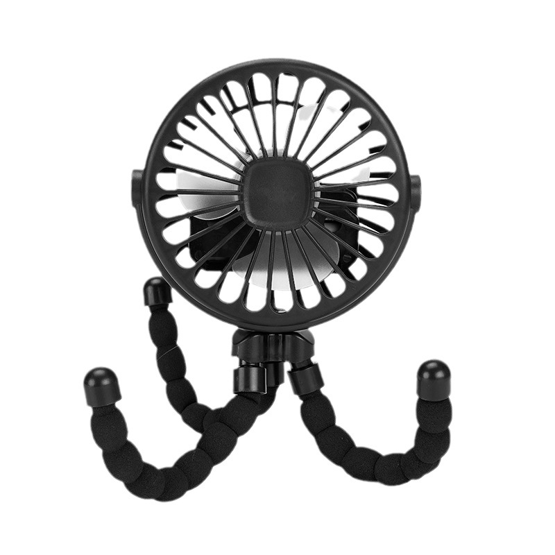 New multifunctional children stroller mini fan portable USB charging small fan octopus cross border